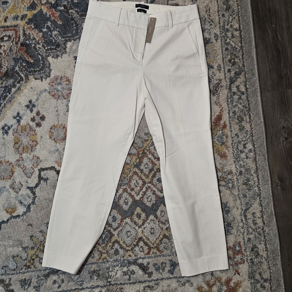 J. Crew Women's Ivory Cameron High Rise Pants